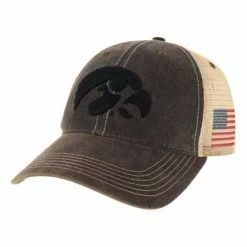 Hot Sale 😀 College Hats & Caps Legacy Athletic Iowa Hawkeyes Flag Hat 🎉